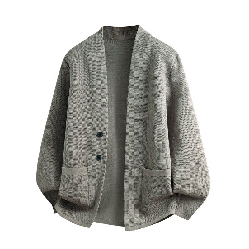 Men's Solid Color Cardigan Lon - Men'S Fashion Zip Sweater avaliação e preço