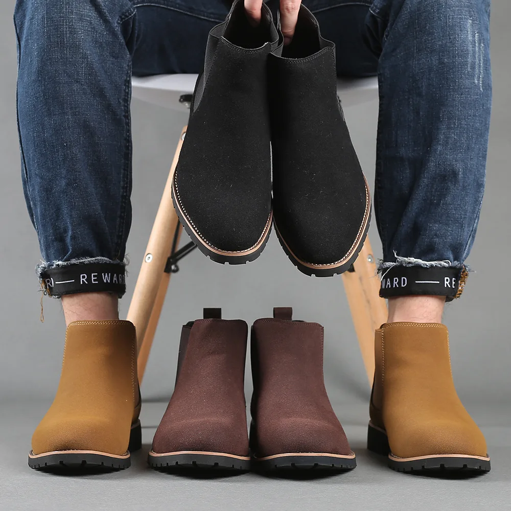 Men Ankle Boots British Style  - Mens Fashion Winter 2025 avaliação e preço