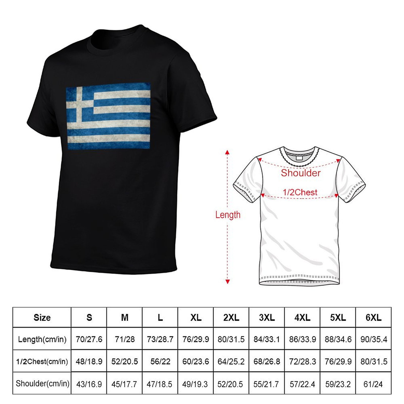Flag of Greece - Retro vintage - Men'S Fashion Greece avaliação e preço