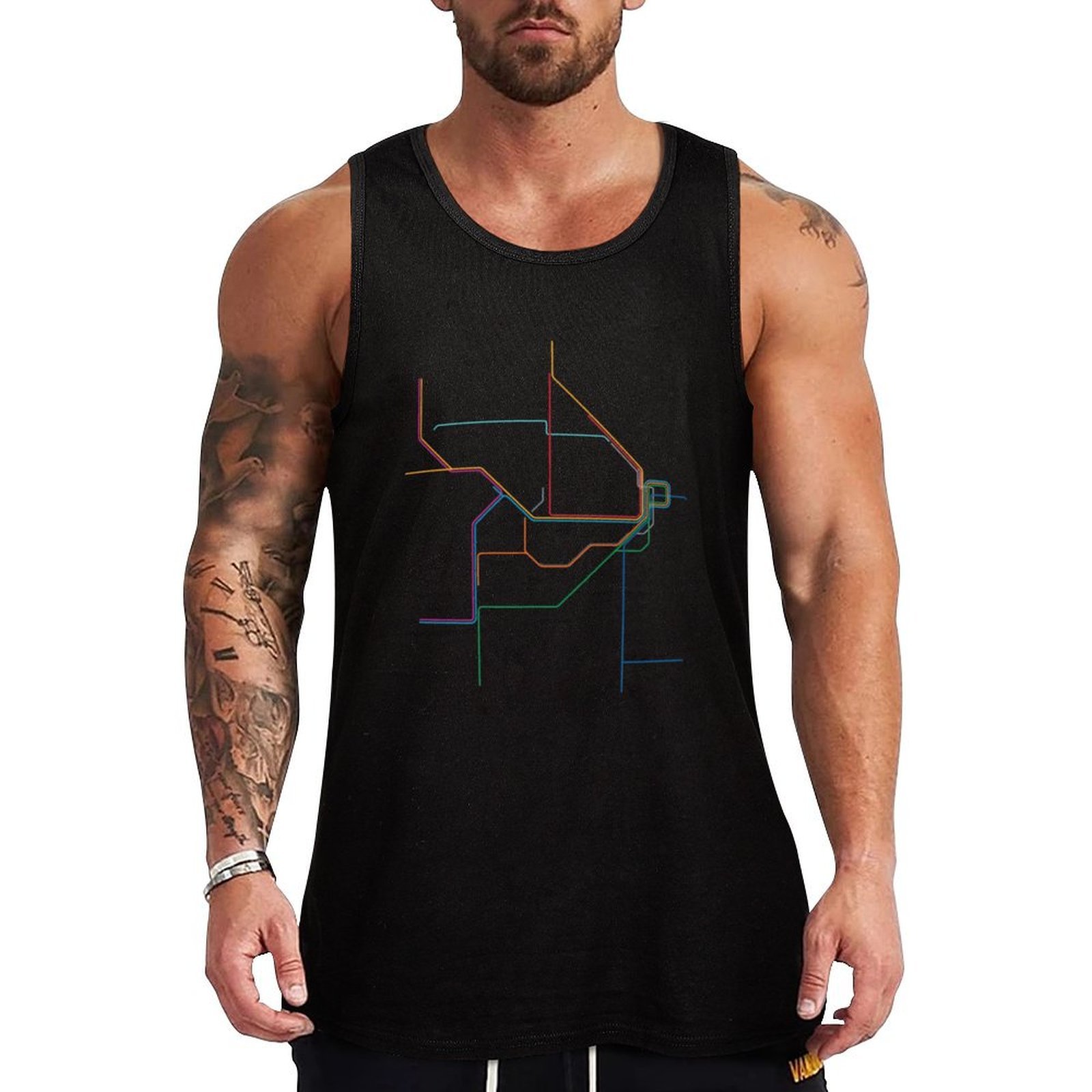 Sydney Train Map Tank Top Fash - Men'S Fashion Sydney avaliação e preço