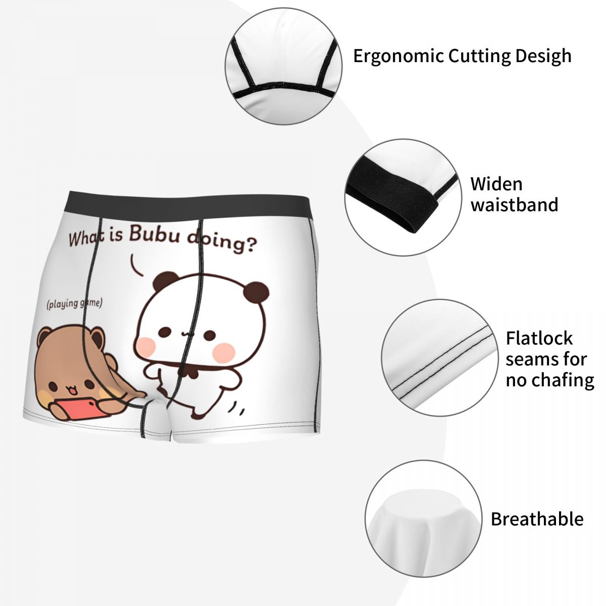 Cool Bubu Dudu Panda And Brown - Men'S Fashion Underwear avaliação e preço