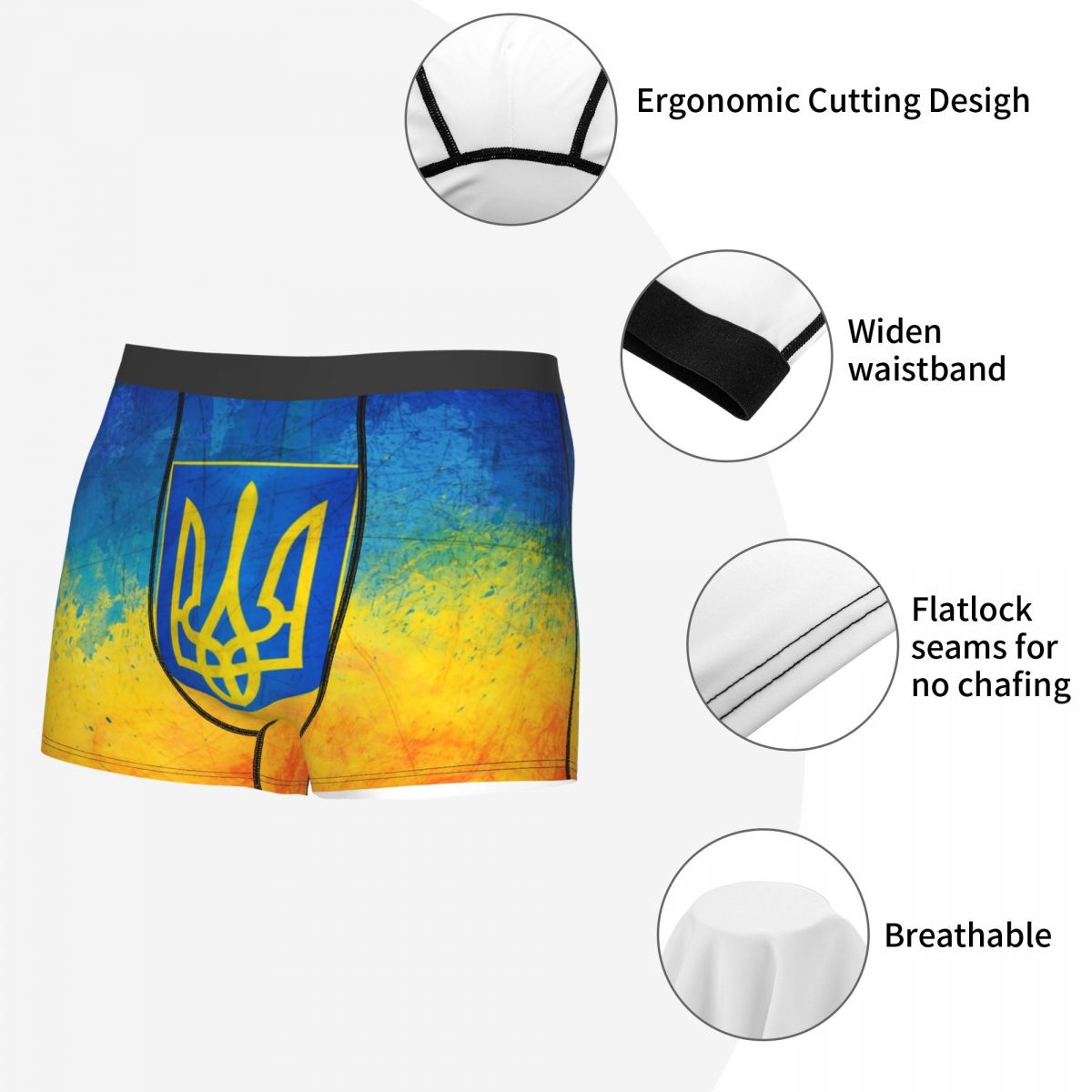 Male Fashion Flag Of Ukraine U - Men'S Fashion Underwear avaliação e preço