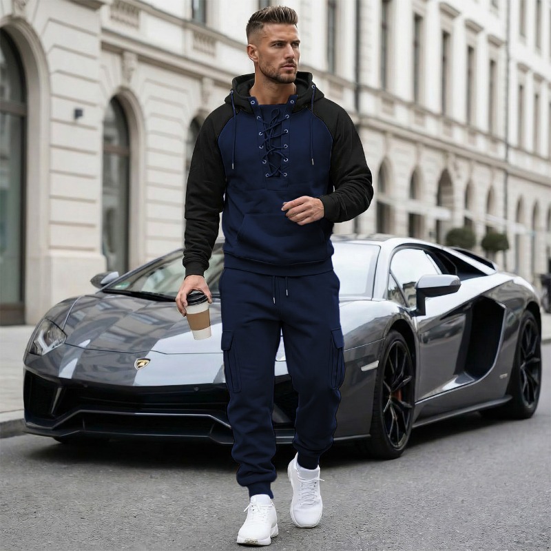 Men's 2 Piece Raglan Sleeve Tr - Cargo Jogger Pants avaliação e preço