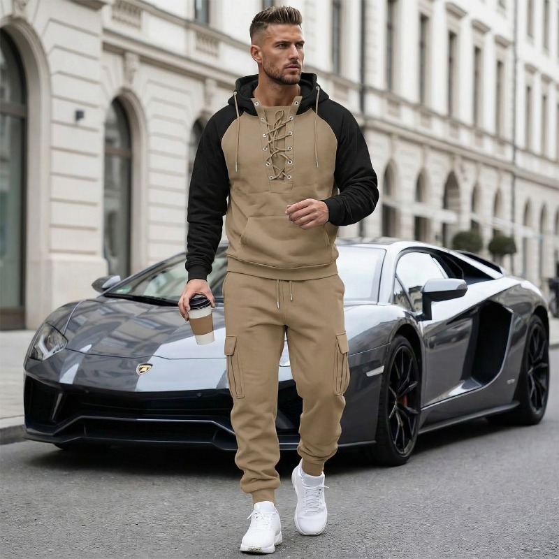 Men's 2 Piece Raglan Sleeve Tr - Cargo Jogger Pants avaliação e preço