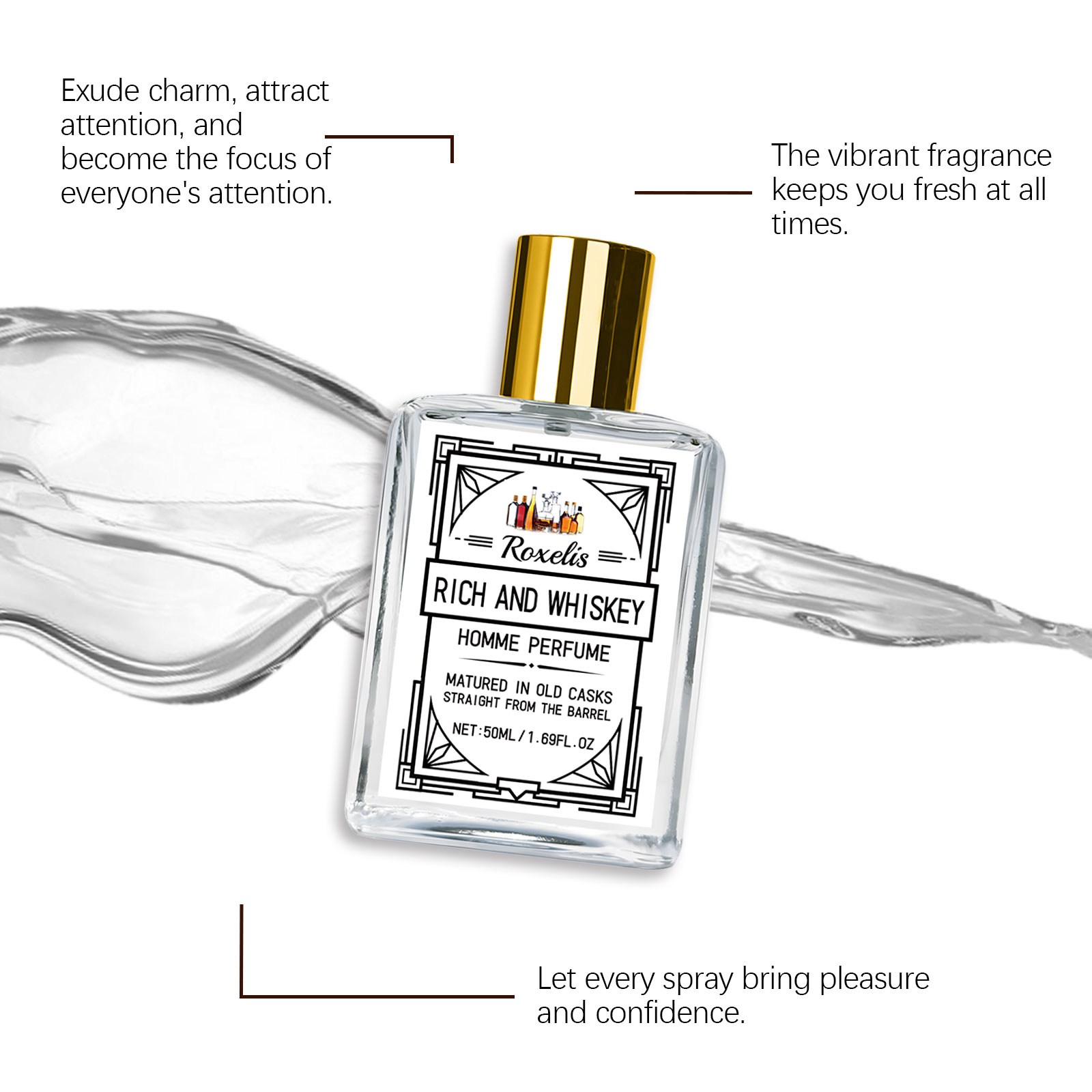 Roxelis 50ml Charm Whisky Men' - Men'S Fashion Perfume avaliação e preço