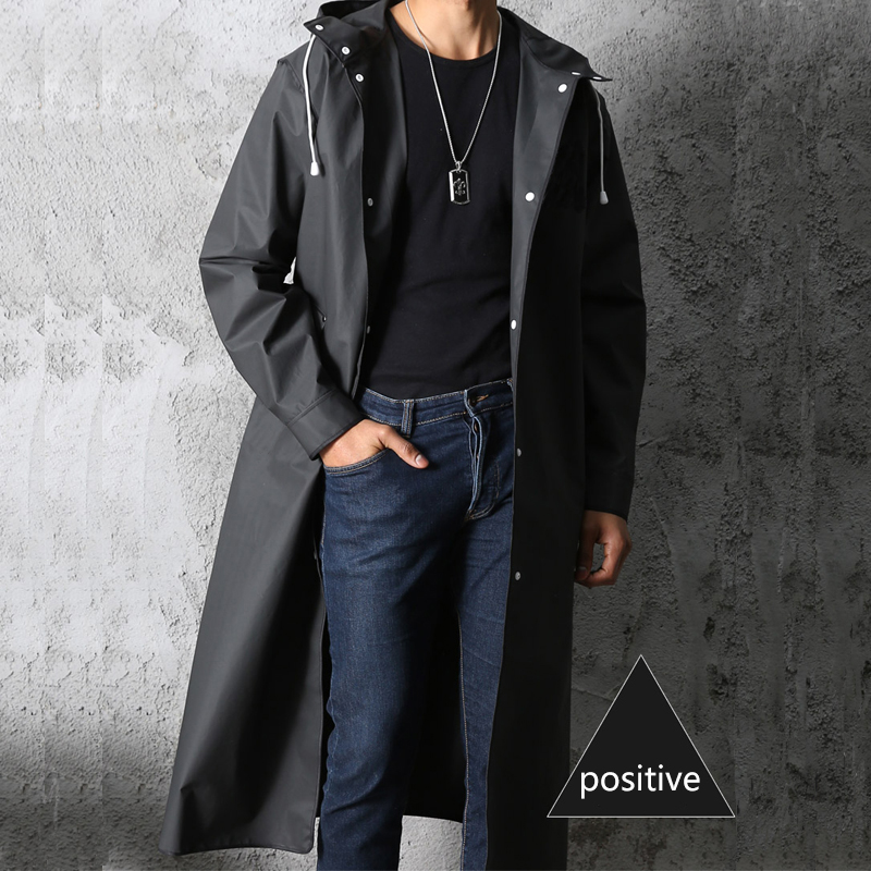 Black Fashion Adult Waterproof - Mens Fashion Poncho avaliação e preço