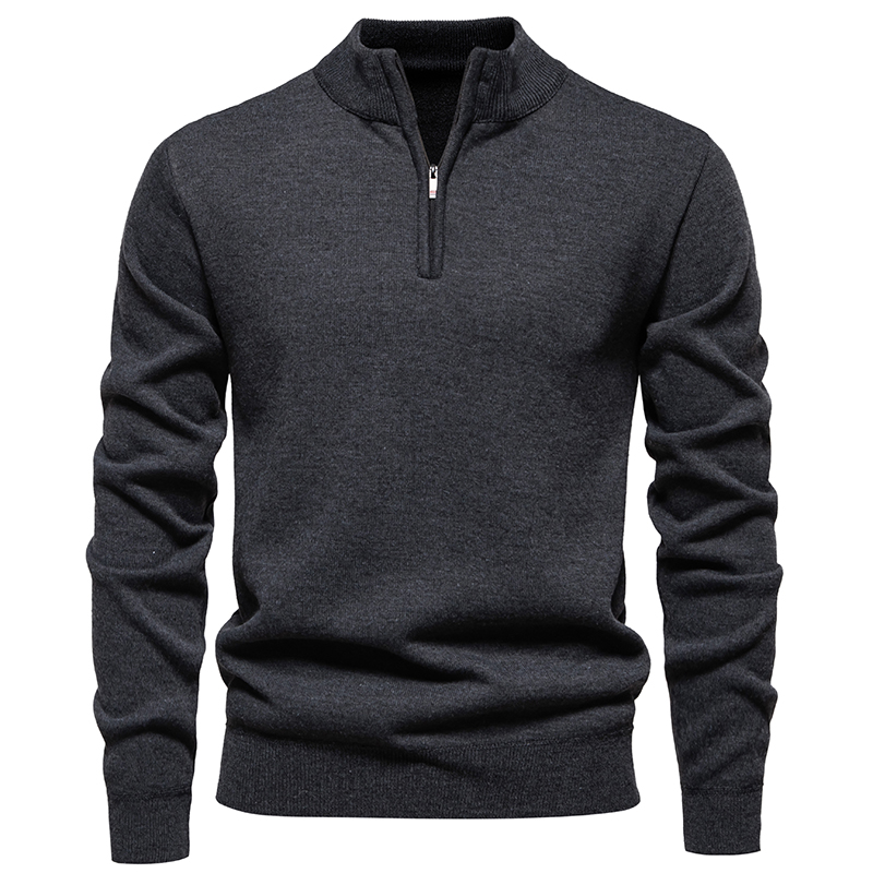 2026 New Men's Half-Zip Stand  - Men'S Fashion Zip Sweater avaliação e preço