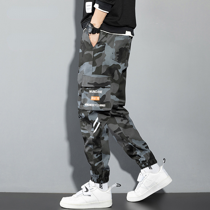 Orange Cargo Pants Men Hip Hop - Chino Pants Men avaliação e preço
