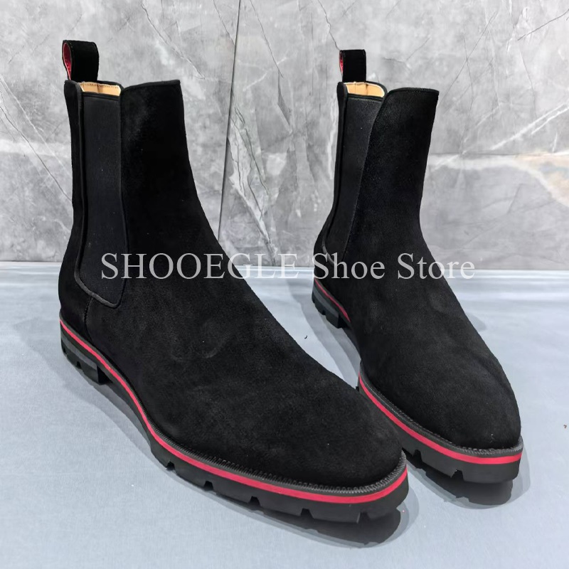 Black Cow Suede Men’s Boots Ro - Mens Fashion Winter 2025 avaliação e preço