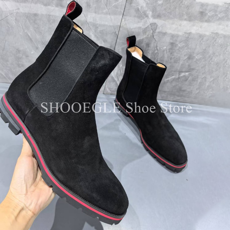 Black Cow Suede Men’s Boots Ro - Mens Fashion Winter 2025 avaliação e preço
