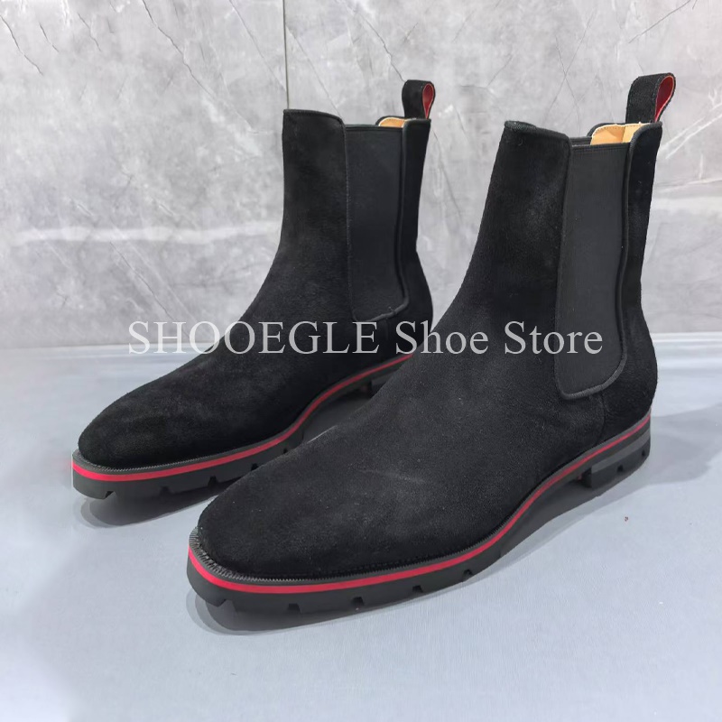 Black Cow Suede Men’s Boots Ro - Mens Fashion Winter 2025 avaliação e preço