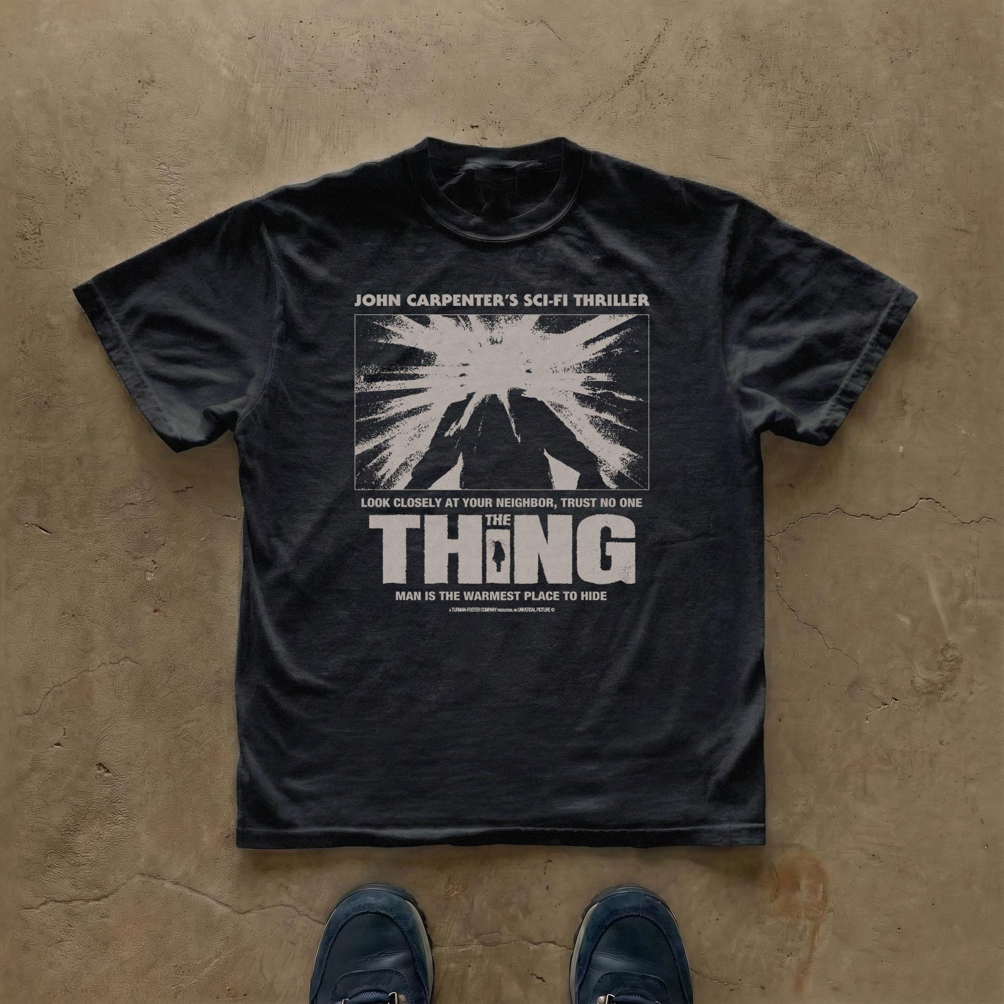 The Thing Movie Poster T-shirt - Poster Men Fashion avaliação e preço