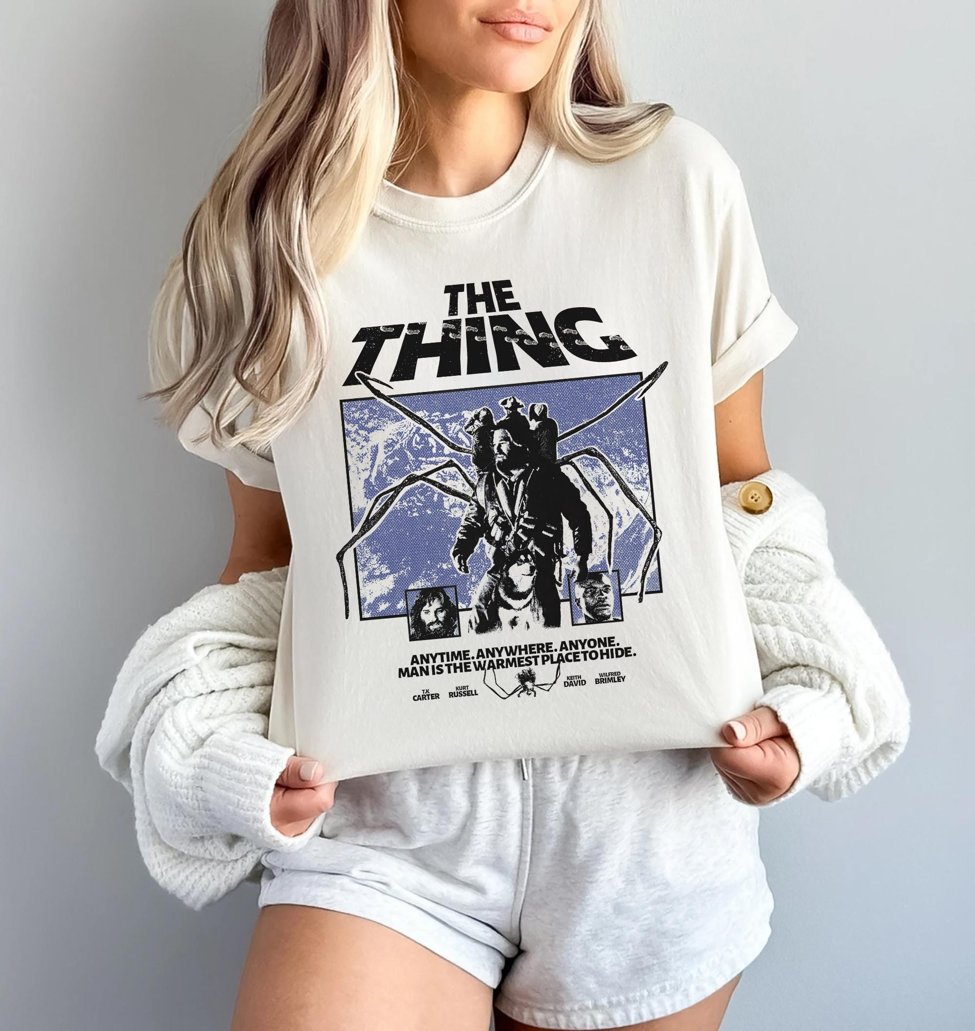 The Thing Movie Poster T-shirt - Poster Men Fashion avaliação e preço
